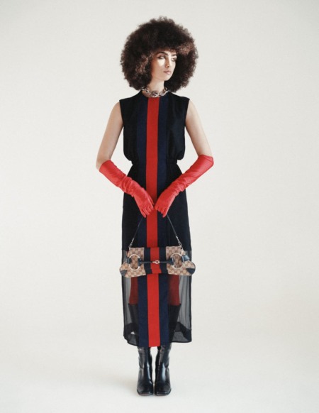 Haya, Magazine, editorial, fashion, red, Balenciaga, dress